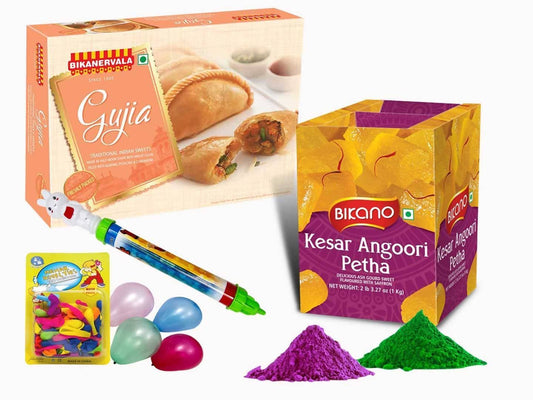 Bikano Kesar Angoori Petha With Holi Ghujia | Swadesiicart