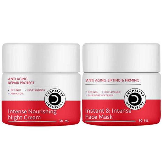 Dermistry Anti Aging Intense Nourishing Night Cream & Instant Intense Face Mask - Swadesiicart
