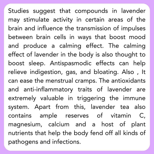 Satvi Wellness Lavender flower Tea | Lavender tea | Lavender flower drink mix | Herbal Tea