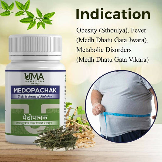 Uma Ayurveda Medopachak Tablets - Swadesiicart