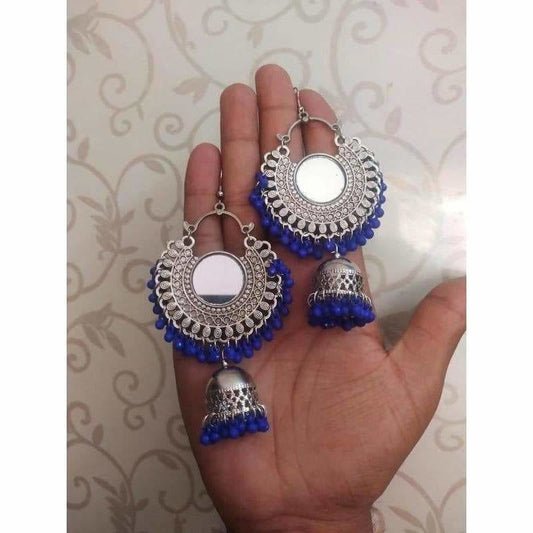 MS Fashion India Latest Designer Royal Blue Color Earring Jhumka For Women | Swadesiicart