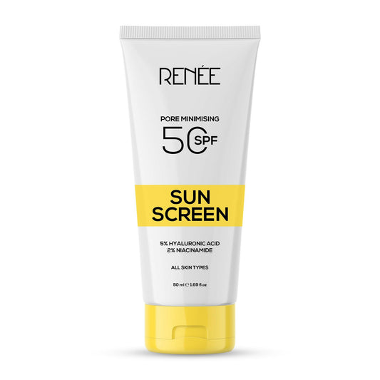 Renee Pore Minimizing Sunscreen Spf 50 With 5% Hyaluronic Acid & 2% Niacinamide For All Skins
