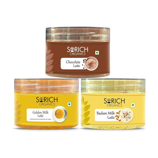 Sorich Organics Chocolate Badam Milk Golden Latte Jars Combo | Swadesiicart