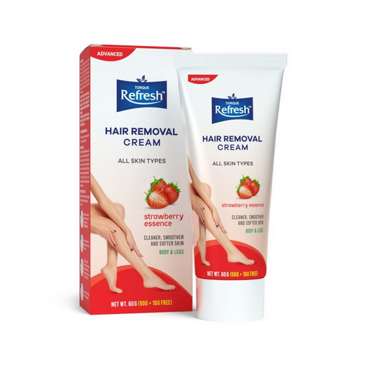 Torque's Refresh Hair Removal Cream With Strawberry - Swadesiicart