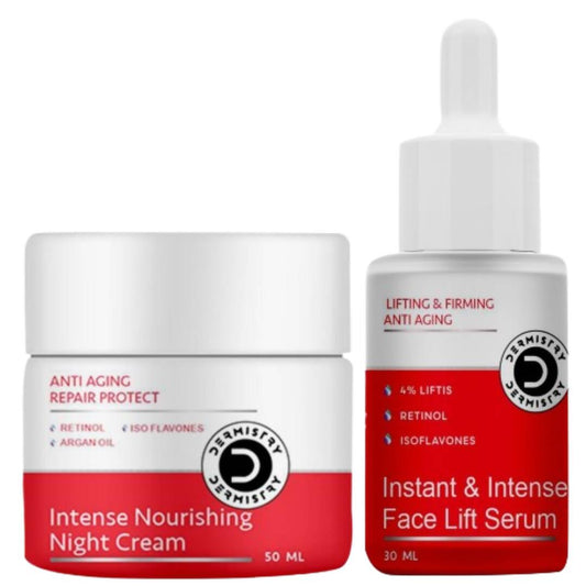 Dermistry Anti Aging Intense Nourishing Night Cream & Instant Intense Face Lift Serum - Swadesiicart