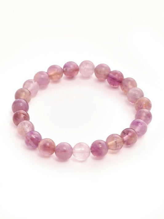 Amethyst Brown and Black Round crystal Beads Elastic Bracelet - Ruby Raang | Swadesiicart