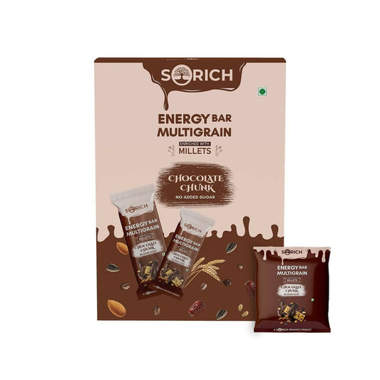 Sorich Organics Multigrain Energy Mini Bars Chocolate Chunk | Swadesiicart