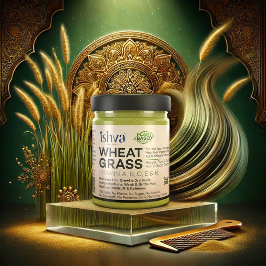 Ishva Wheatgrass Powder For Hair | Swadesiicart