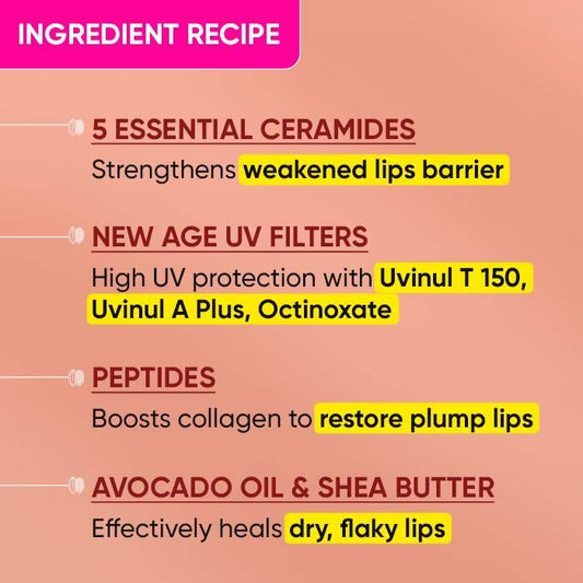 Dot & Key Barrier Repair Ceramide & Peptide SPF 50 PA+++, UVA+UVB Lip Balm - Warm Nude - Swadesiicart