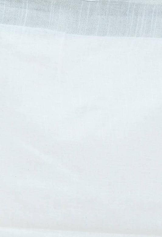 Mominos Fashion Moeza Bhagalpuri Handloom Silk White Saree | Swadesiicart