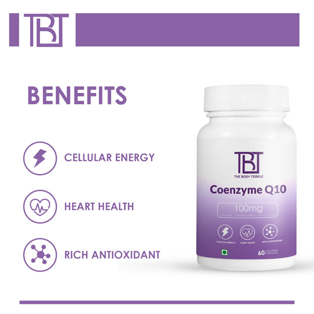 The Body Temple Coenzyme Q10 100 mg For Heart Health Capsules | Swadesiicart