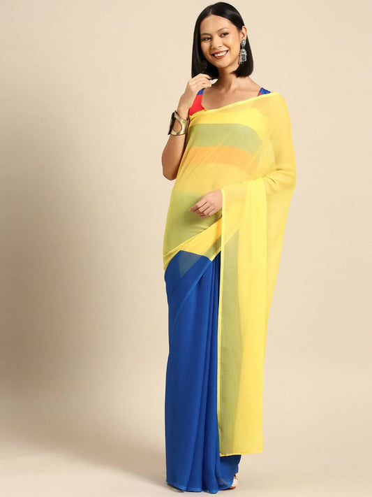 Ahalyaa Women's Traditional wear Saree - Blue | Swadesiicart