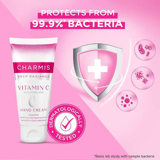 Charmis Deep Radiance Vitamin C Cream for Hands with Hyaluronic Acid - Swadesiicart