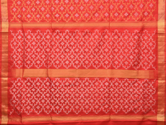 Red Uppada Silk Handloom Saree with All Over Jamdani Design - Global Threads | Swadesiicart