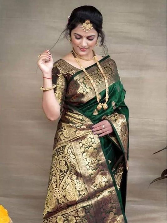 Anouk Woven Design Zari Banarasi Saree | Swadesiicart