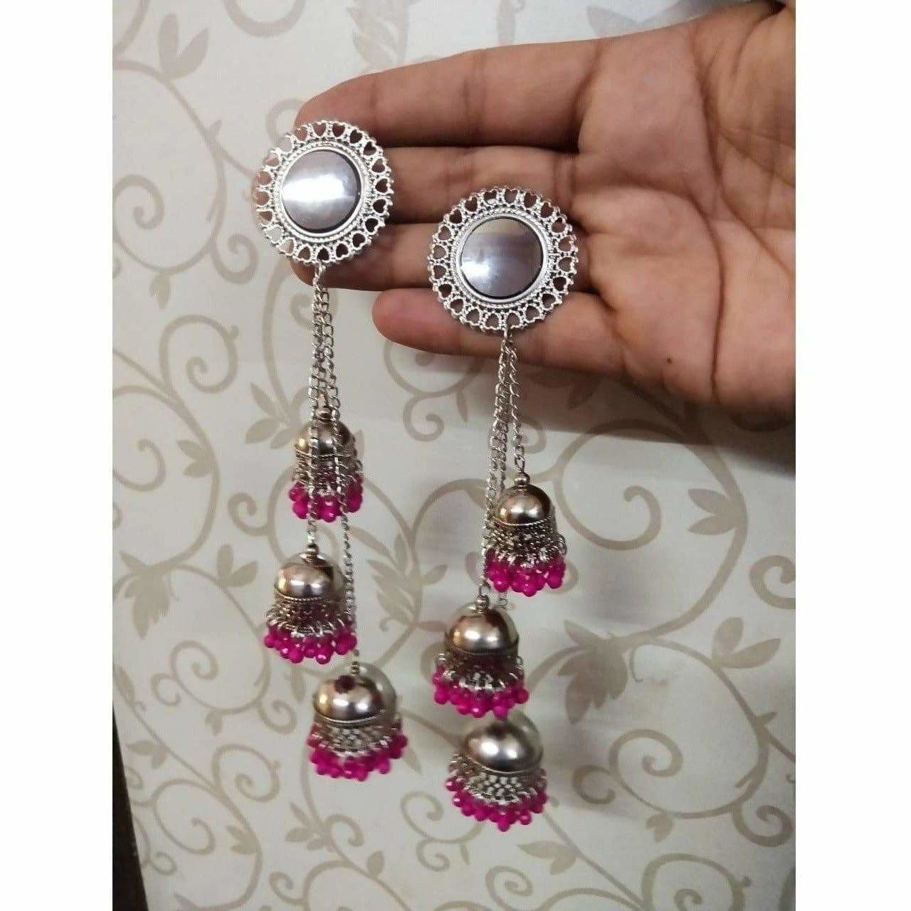 MS Fashion India Latest Designer Pink Color Earring Jhumka for Women | Swadesiicart