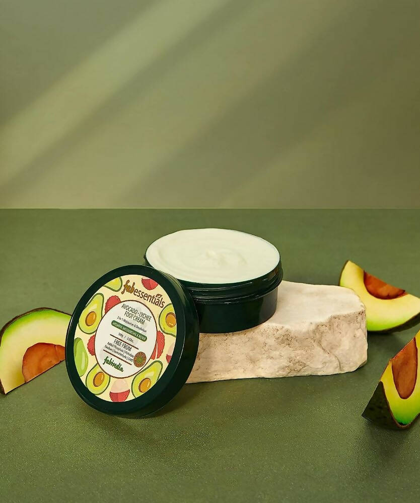 Fabessentials Avacado Lychee Foot Cream - Swadesiicart