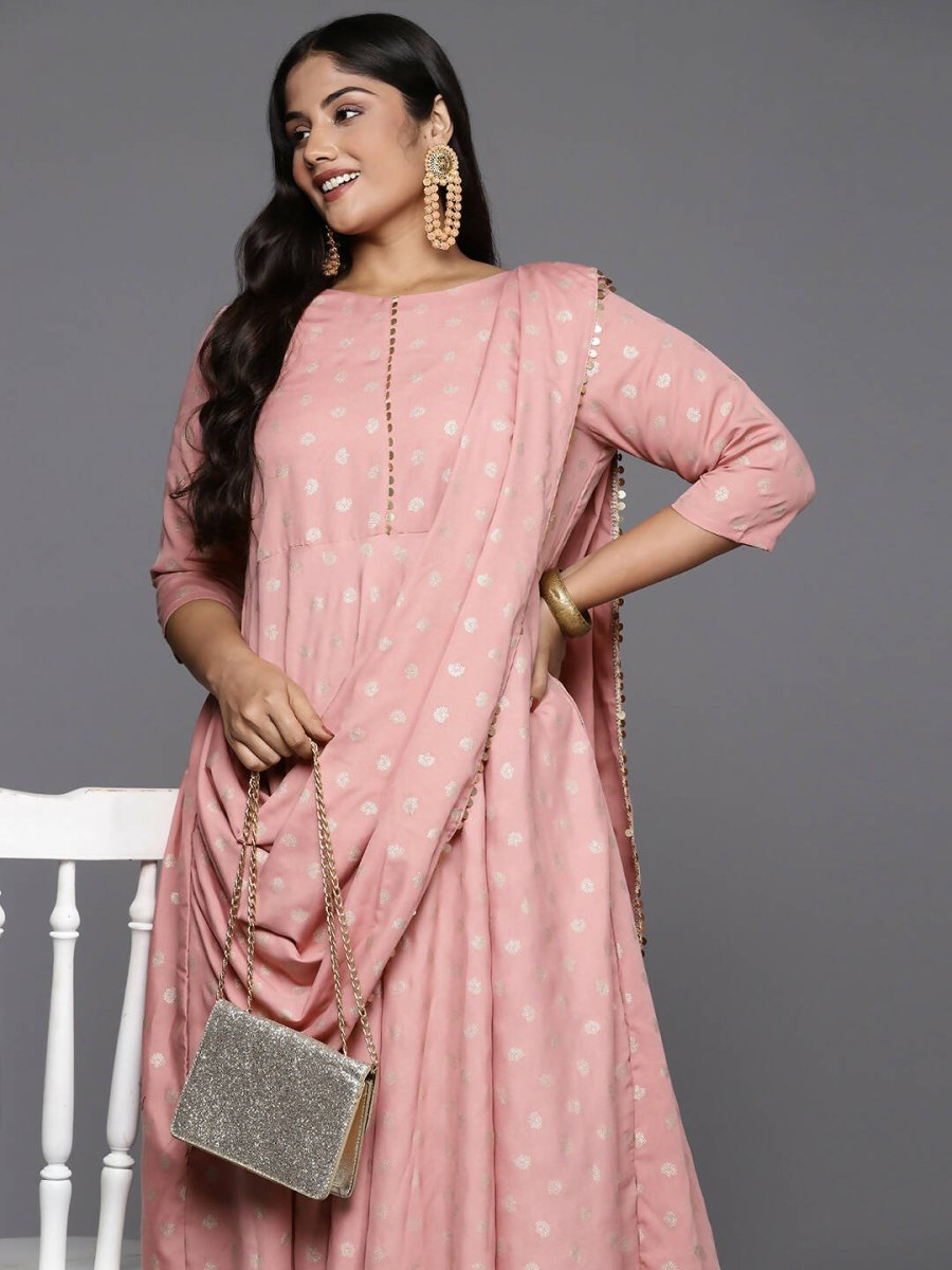 Ahalyaa Women's Traditional wear Ethnic Dress - Pink | Swadesiicart