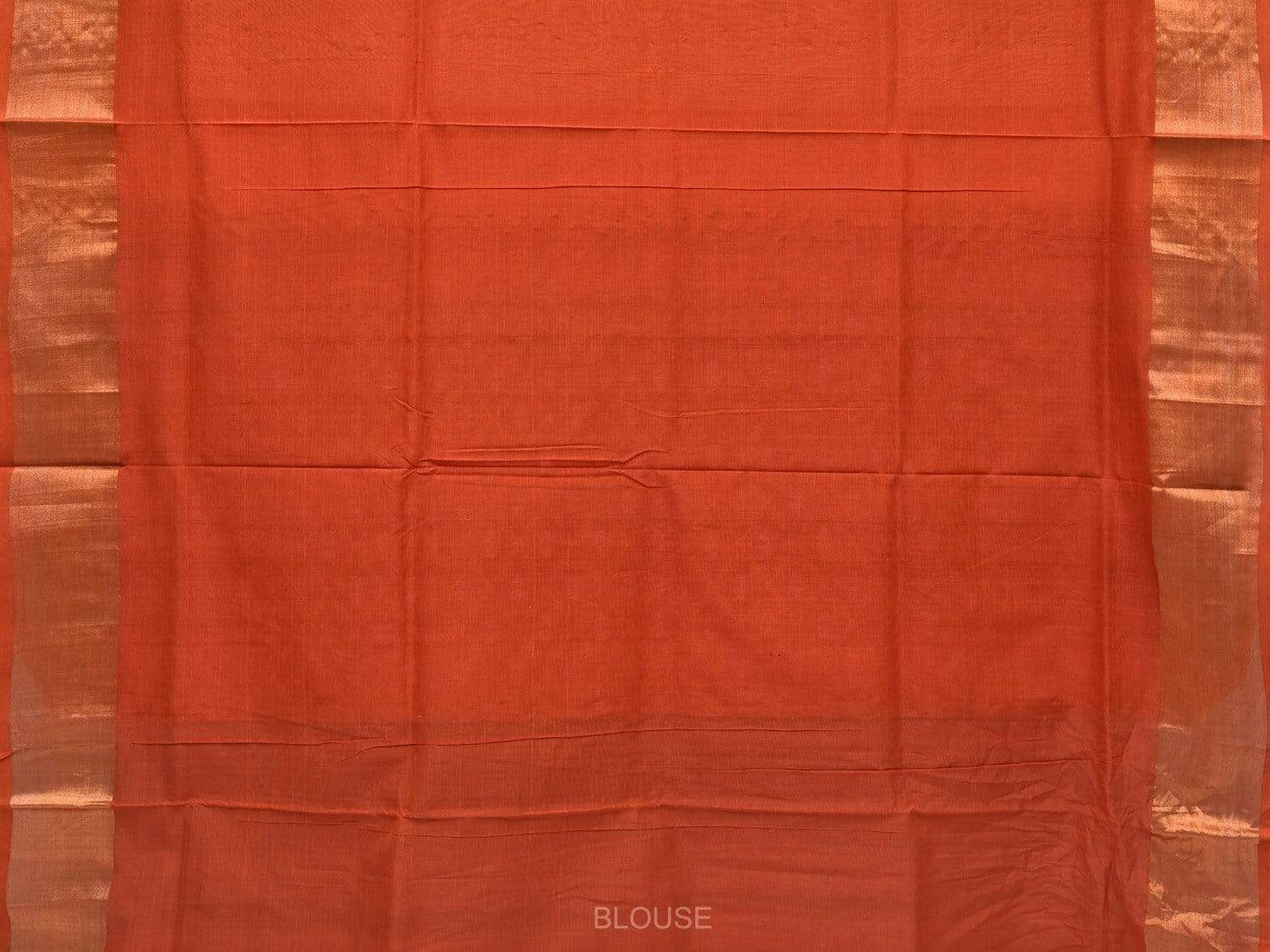 Rust Uppada Cotton Handloom Saree with All Over Jamdani Design - Global Threads | Swadesiicart