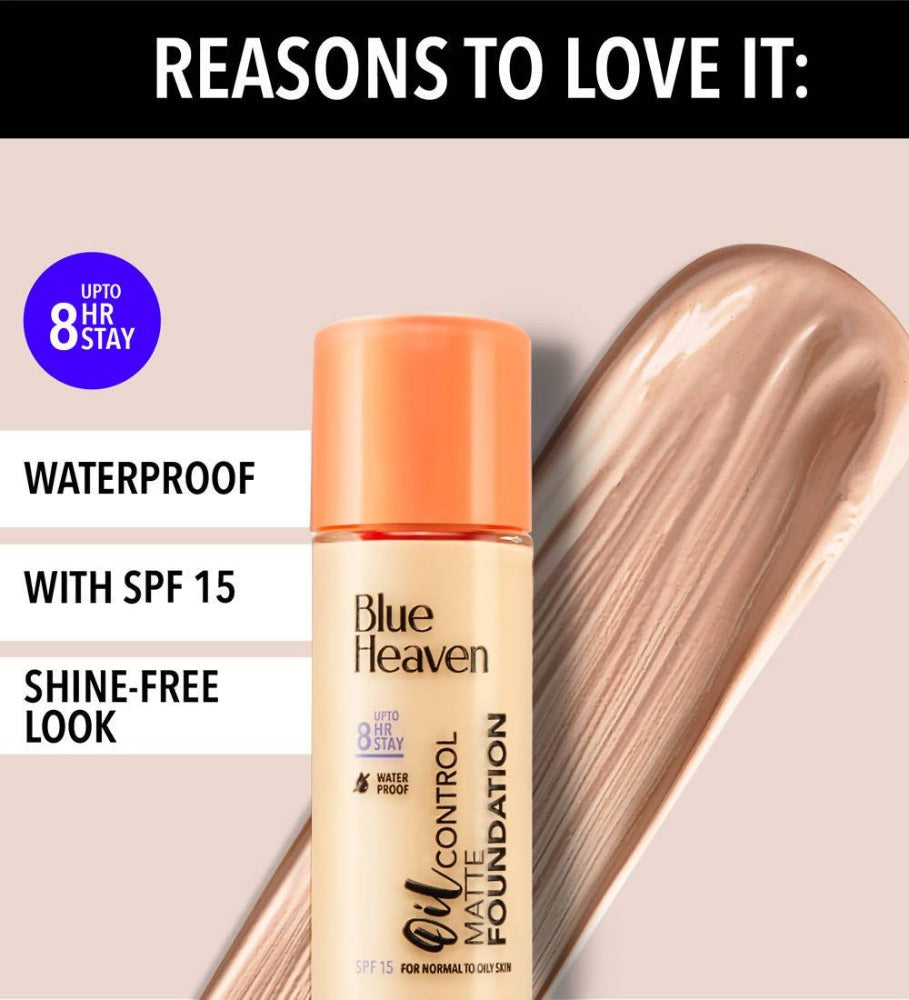 Blue Heaven Oil Control Matte Foundation SPF 15 Caramel