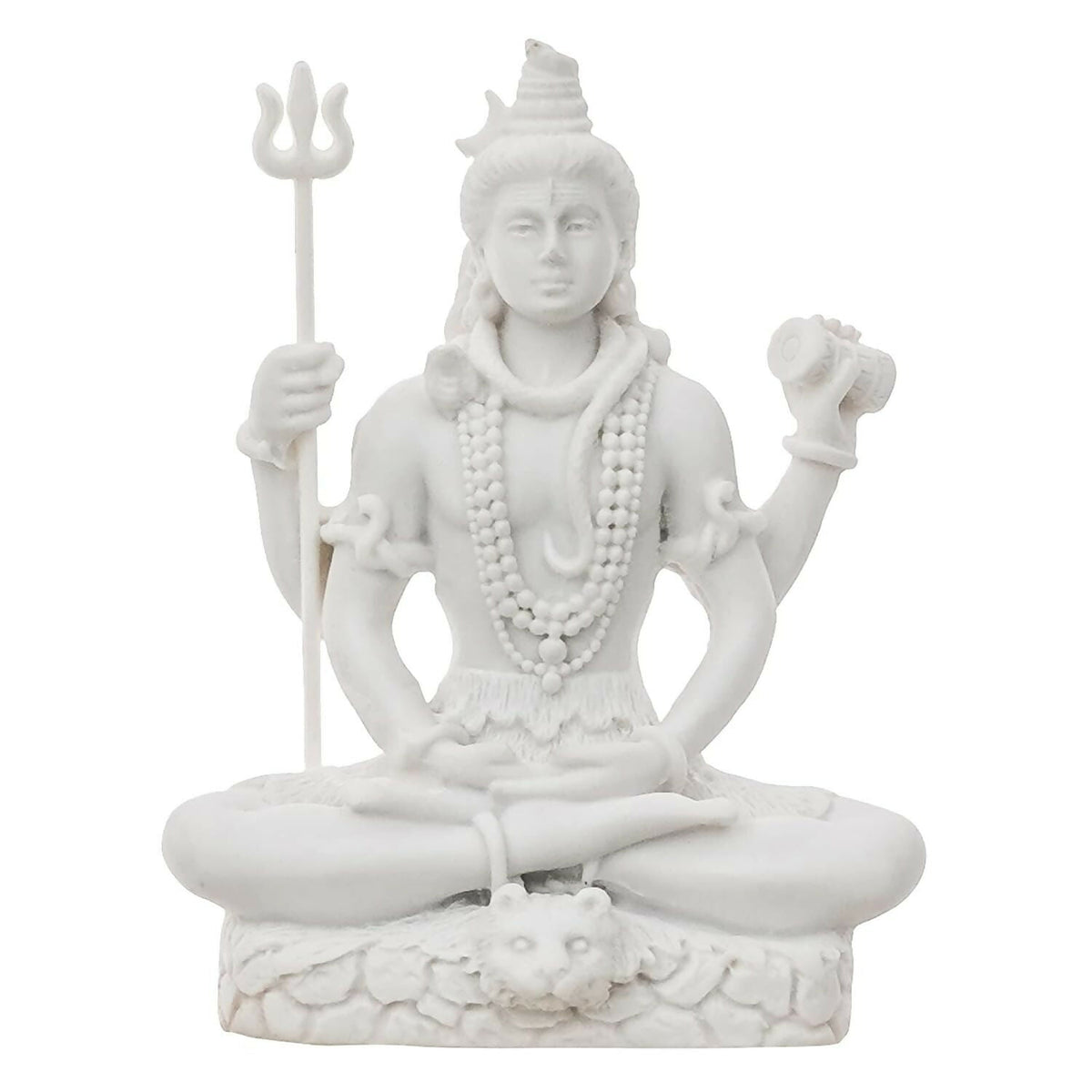 Swadesiicart White Polyresin Lord Shiva Statue