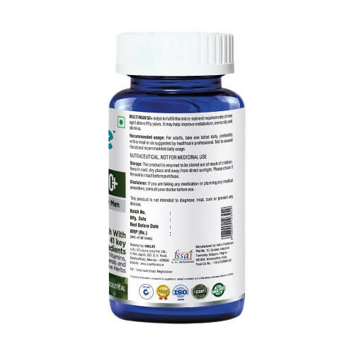 Onelife Multi Vitamin For 50+ Men Tablets | Swadesiicart