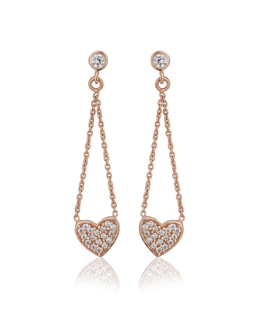 Gold-Polished With Pink Beaded Leaf Drop Earring For Women - Wahe Jewels - Swadesiicart