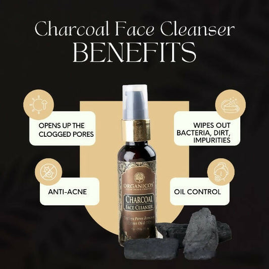 Organicos Charcoal Face Cleanser - Swadesiicart