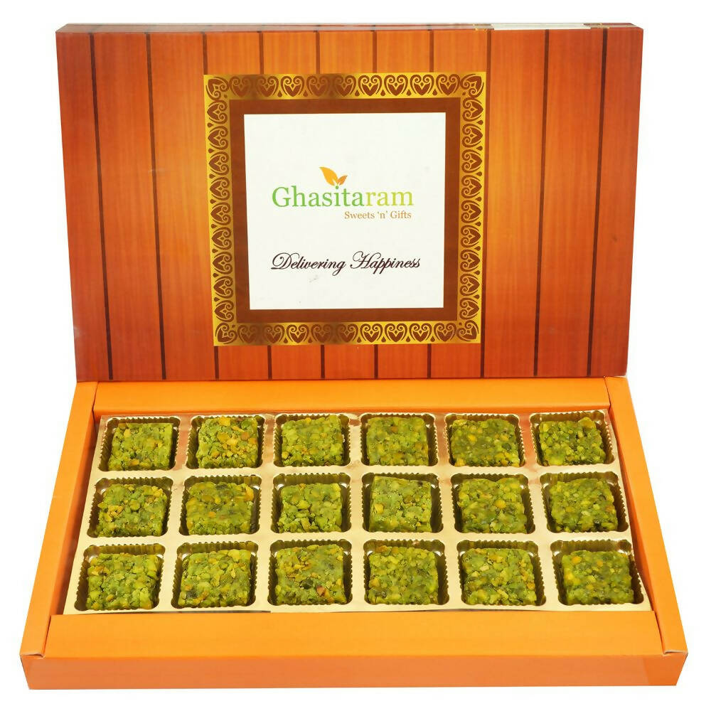 Ghasitaram Pure Pista Barfi | Swadesiicart