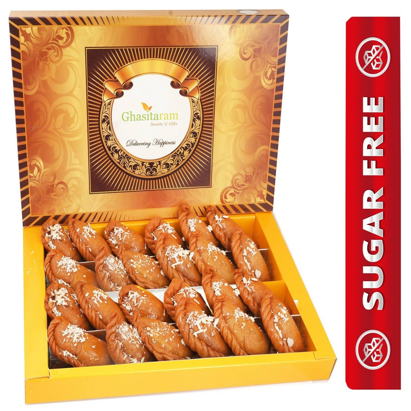Ghasitaram Sugarfree Healthy Wheat Gujiya Box | Swadesiicart
