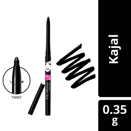 Elle 18 Eye Drama Kajal-Bold Black - Swadesiicart