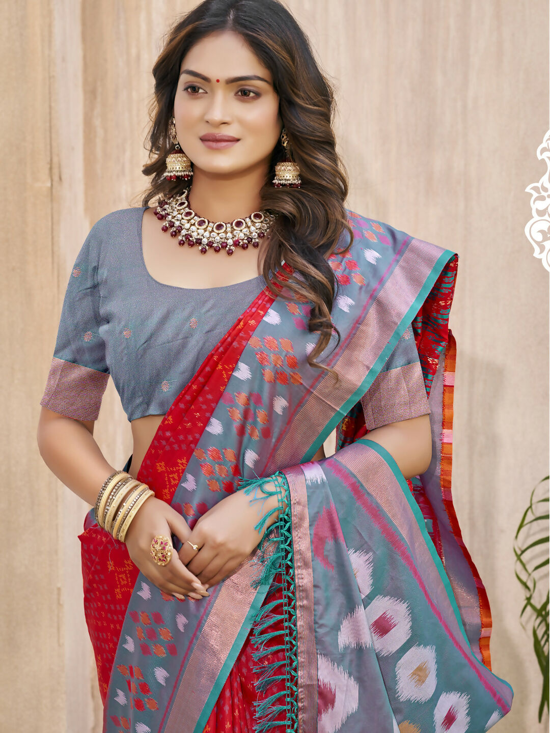 Shree Shyam Fashion Pochampalli Silk Yellow Saree