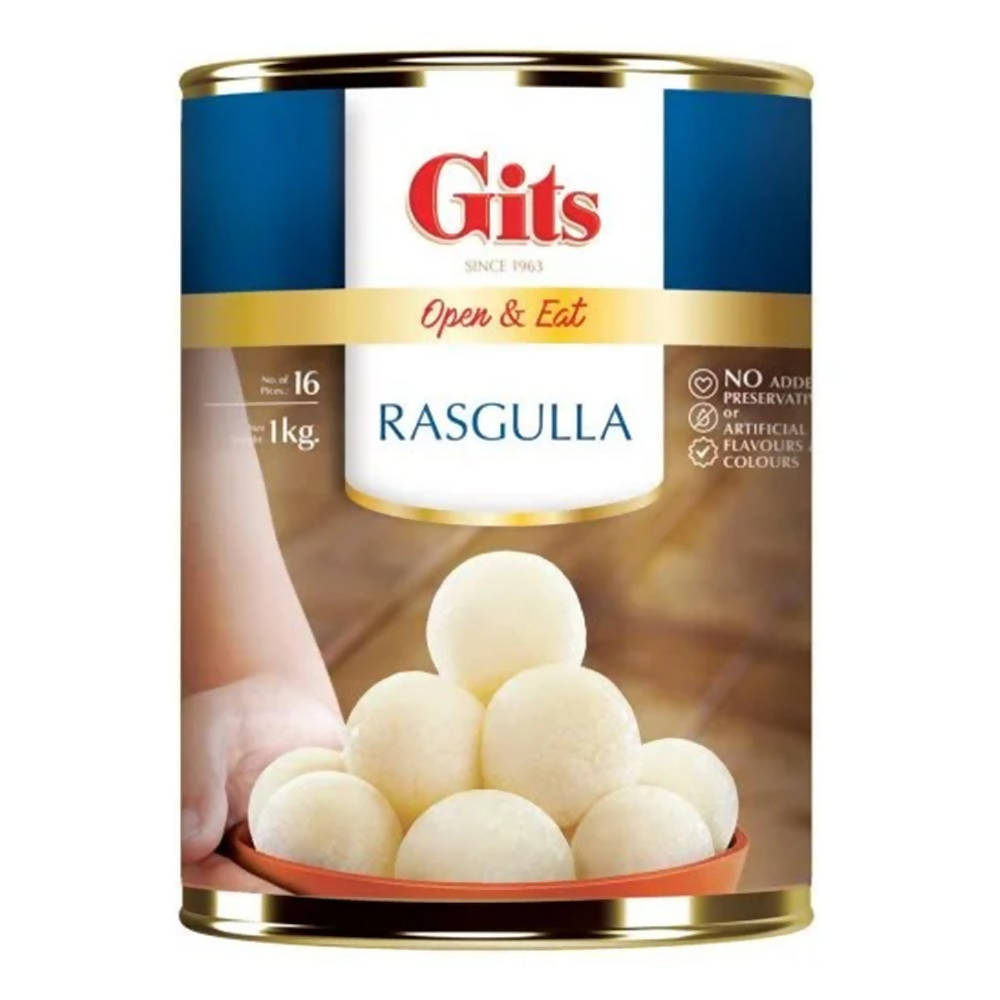 Gits Rasgulla Tin - Open & Eat | Swadesiicart