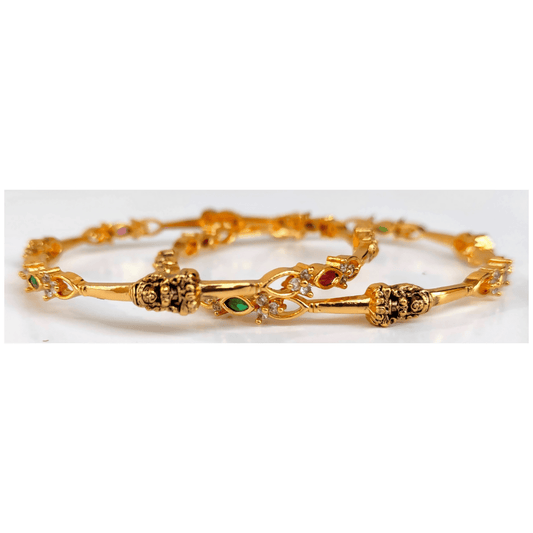 Antique Multicolor Temple bangles | Swadesiicart