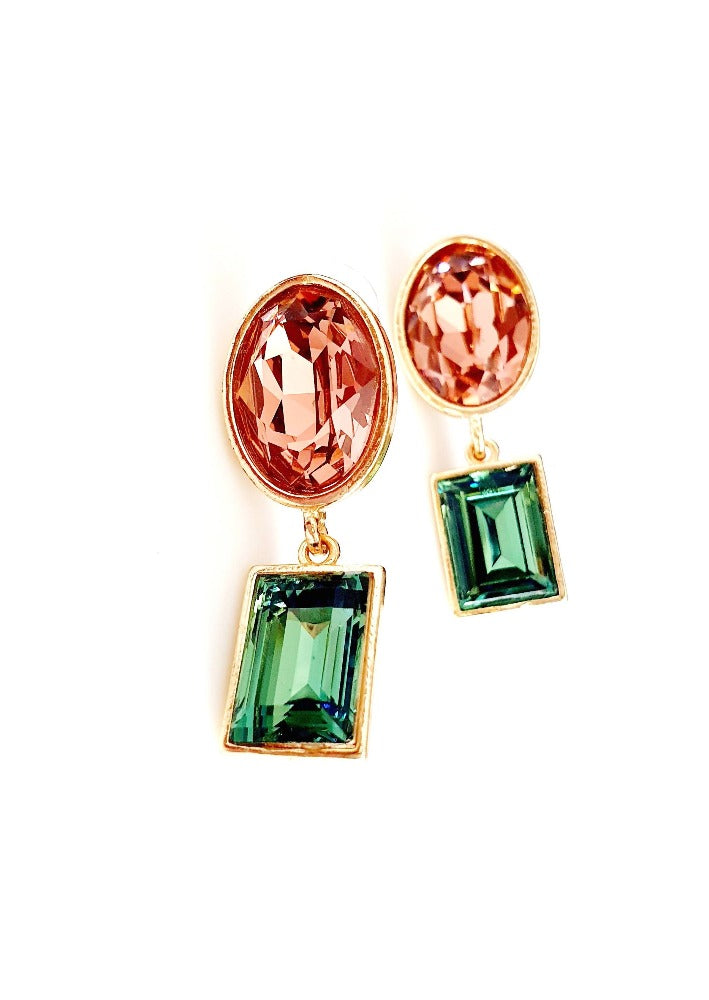 Bling Accessories Swarovski Vintage Rose Earrings | Swadesiicart