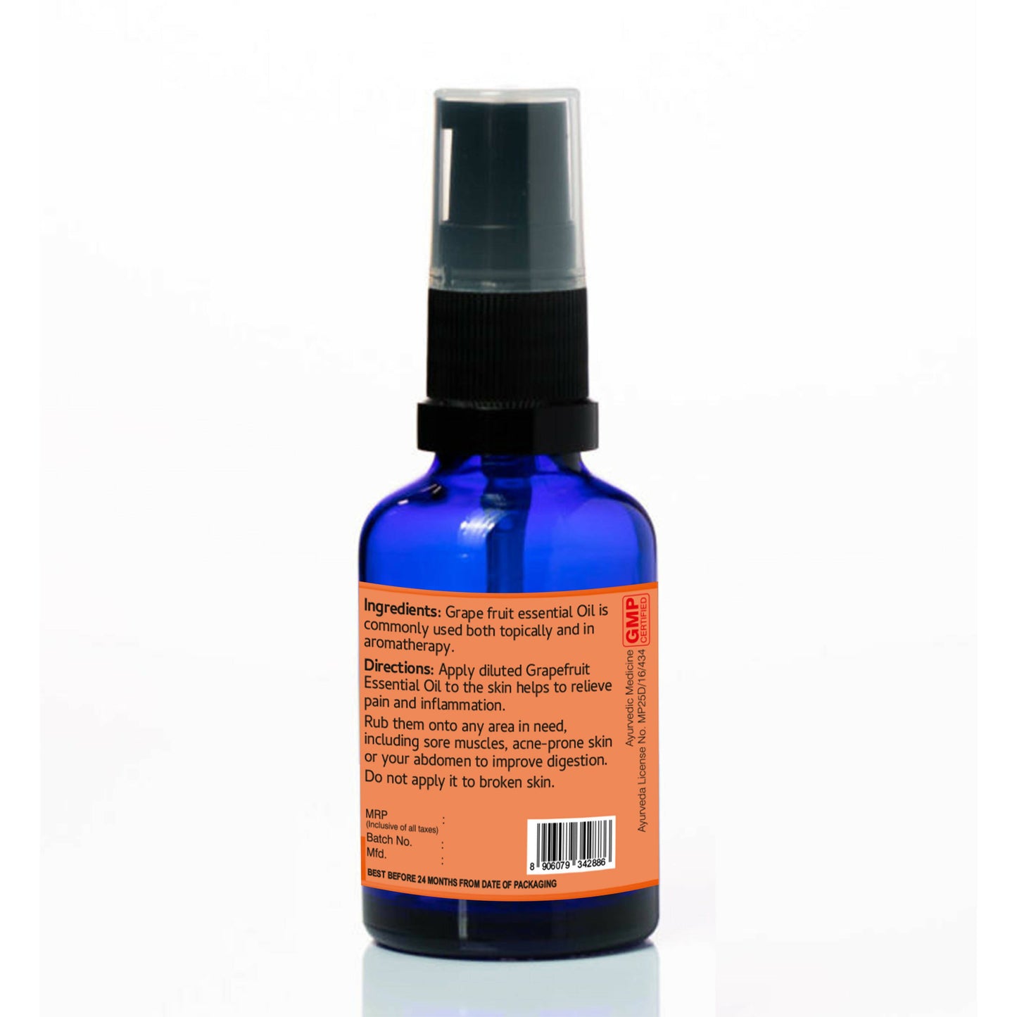Organic Wellness Grape Fruit Essential Oil for Skin Lightening - Swadesiicart