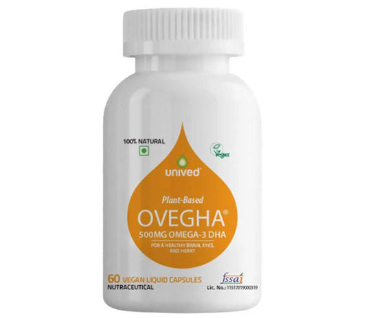 Unived Plant-Based Ovegha 500 MG Omega-3 DHA Capsules | Swadesiicart