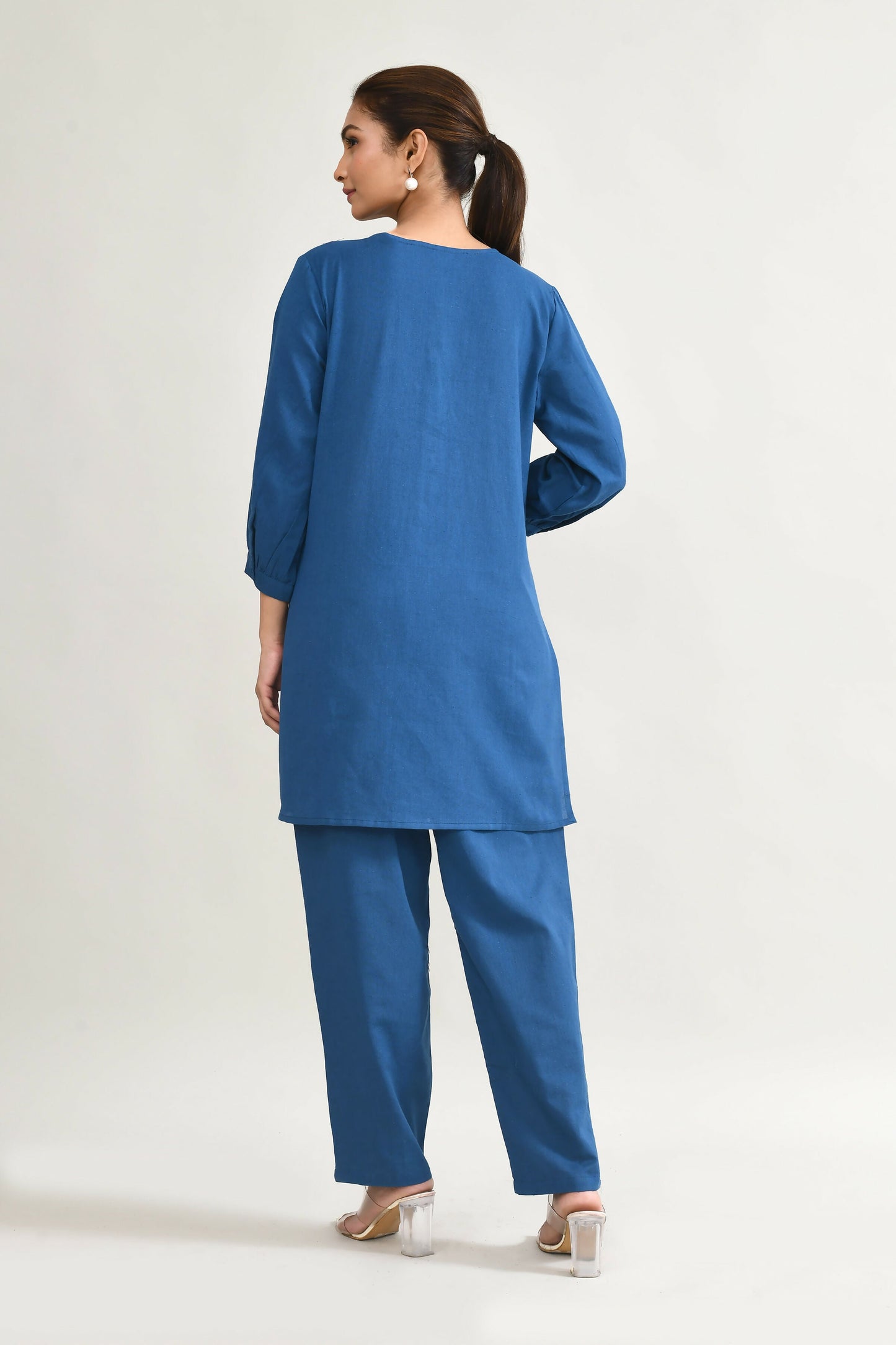 Joban Fashion Royal Blue Cotton Coord Set - Swadesiicart