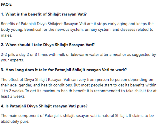 Patanjali Divya Sj Rasayan Vati - Swadesiicart