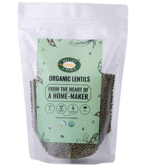 Millet Amma Organic Green Gram Dal Whole - Millet Amma urban Monk pvt Ltd