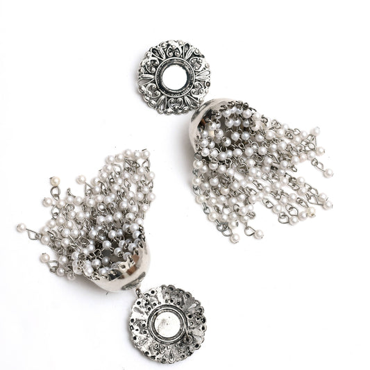 Mominos Fashion Johar Kamal Women's Earrings With Pearls Jhumkas - Swadesiicart