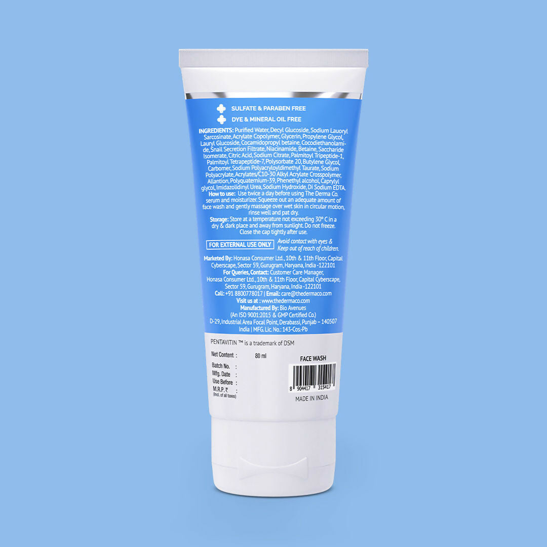 The Derma Co Snail Peptide 96 Hydrating Face Wash - Swadesiicart