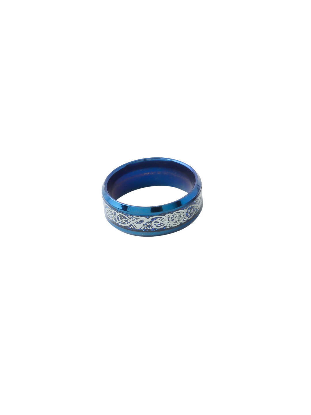 NVR Men's Rhodium-Plated Finger Ring - Swadesiicart