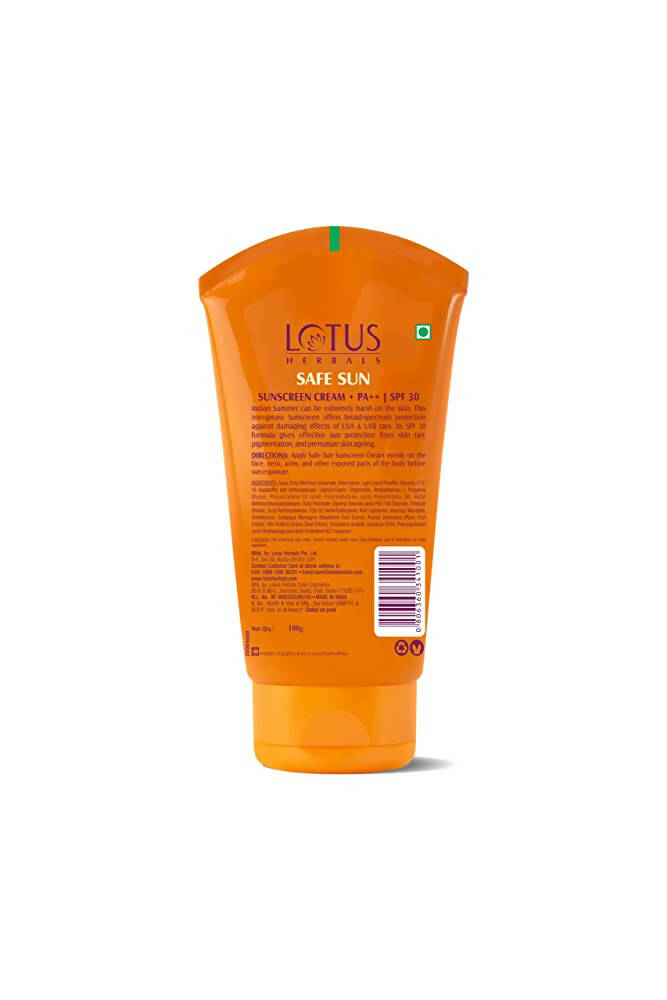 Lotus Herbals Safe Sun SPF 30 PA++ Sunscreen Cream - Swadesiicart