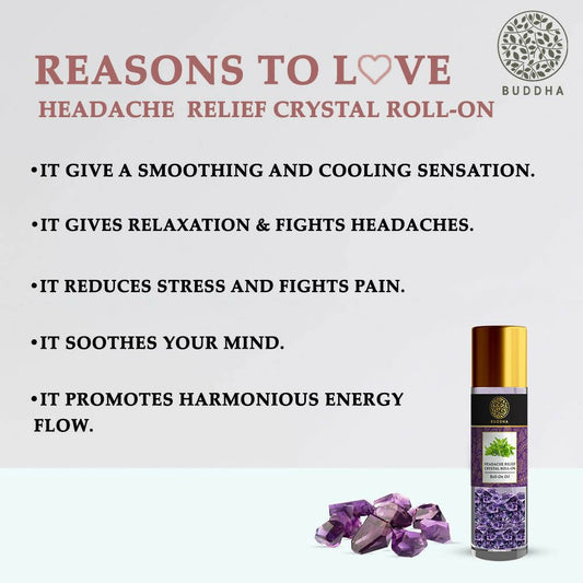 Buddha Natural Crystal Roll-On For Headache Relief - Swadesiicart