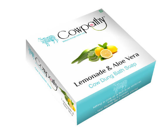 Cowpathy Lemonade & Aloe Vera Cow Dung Bath Soap (75Gm) - Ravino Industries Pvt Ltd