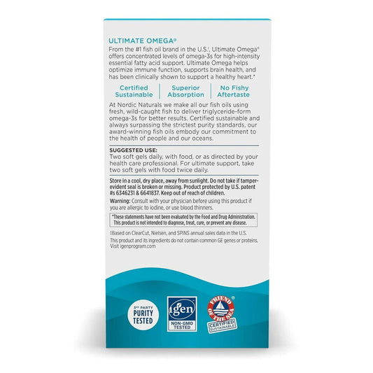 Nordic Naturals Ultimate Omega 3 Fish Oil Softgels - Swadesiicart