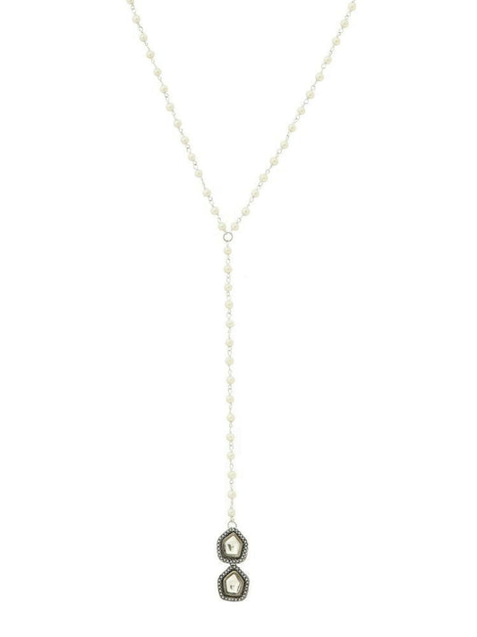 Beaded Kundan Necklace - Ruby Raang | Swadesiicart