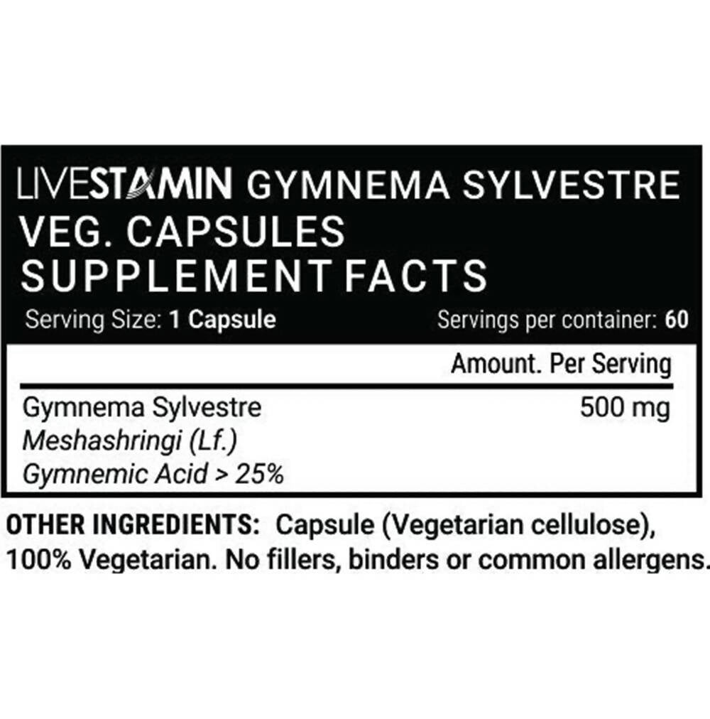 Livestamin Gymnema Sylvestre Capsules - Swadesiicart