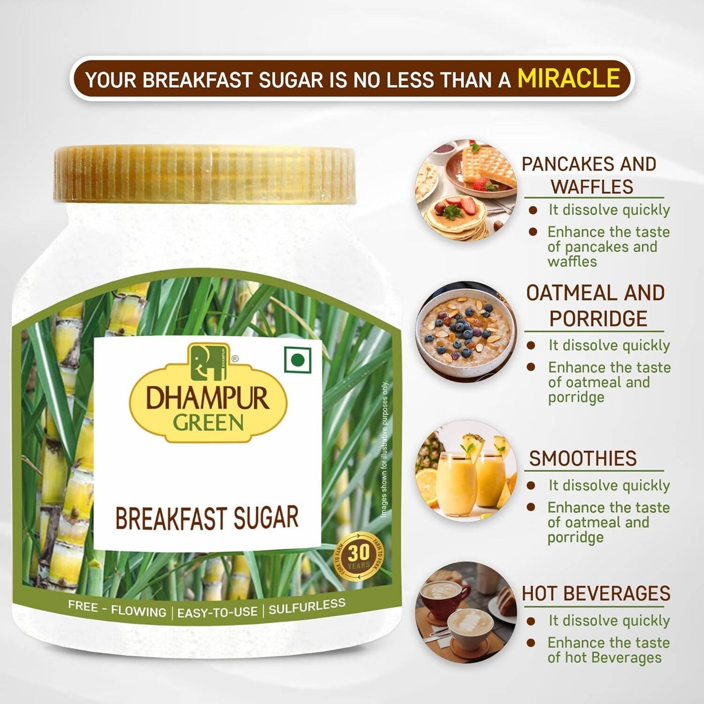 Dhampur Green Breakfast Sugar | Swadesiicart